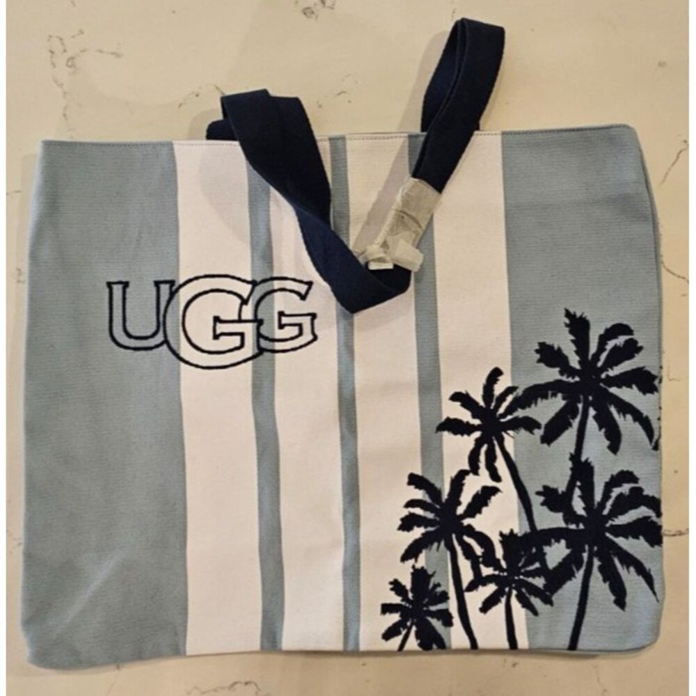 NEW UGG CANVAS EMBROIDERED PALM TREE BAG - Picture 2 of 6